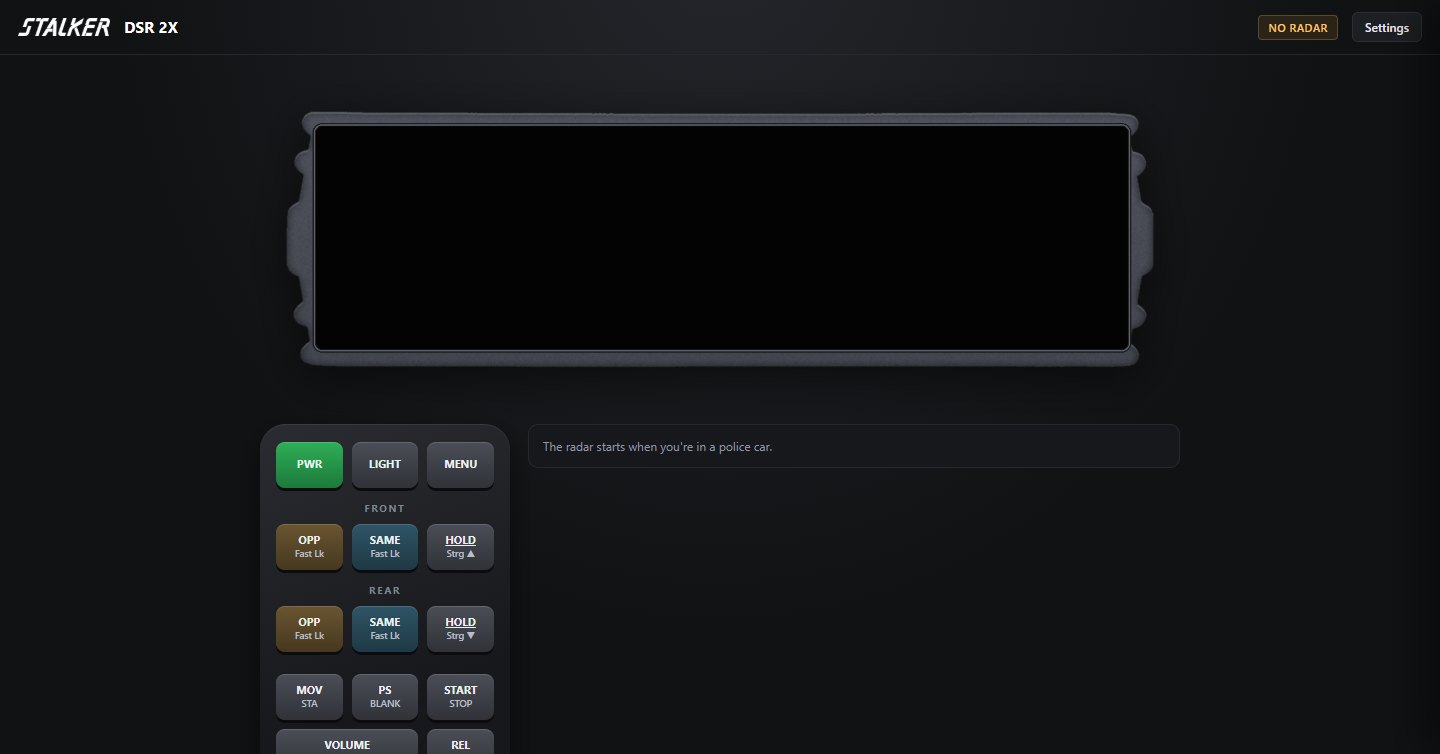 Stalker DSR 2X controls in BeamMDT